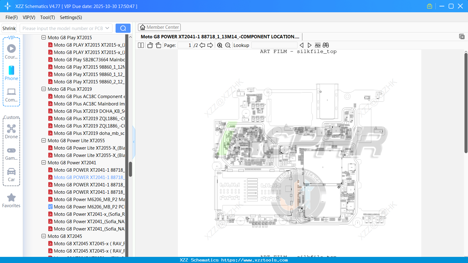 Motorola Moto G8 POWER XT2041-1 88718_1_13M14_-COMPONENT LOCATION